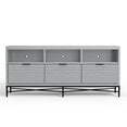 thumbnail image 1 of Origins by Alpine Milo 3 Drawer TV Console in Light Slate Grey, 1 of 3