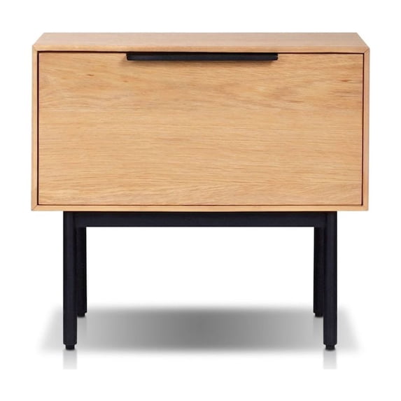 Origins by Alpine Modern Akira Nightstand, Light Oak