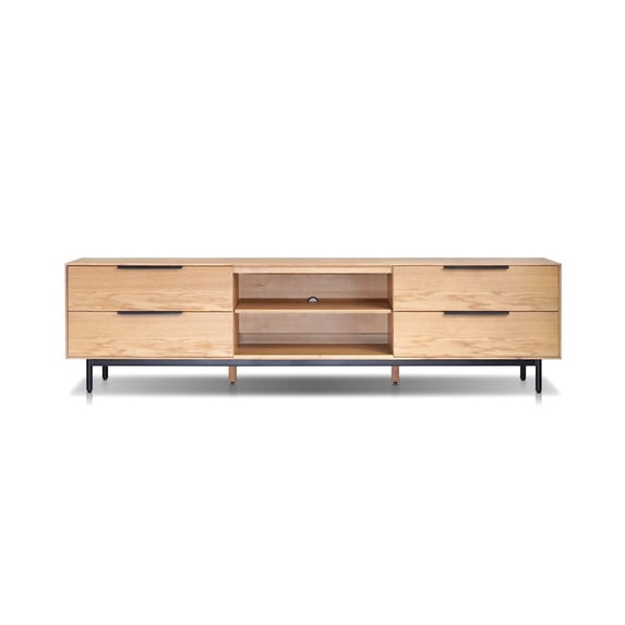 Origins by Alpine Modern Akira TV Console, Light Oak