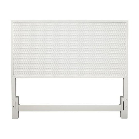 Origins by Alpine White Pearl California King Wood Headboard in White