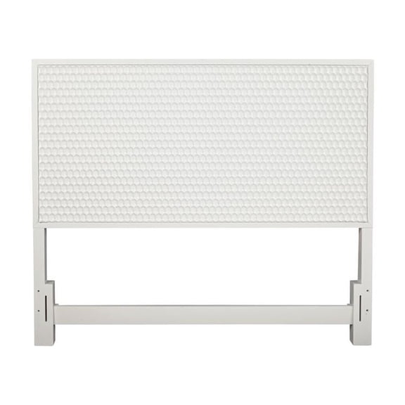 Origins by Alpine Contemporary White Pearl Standard King Headboard, White
