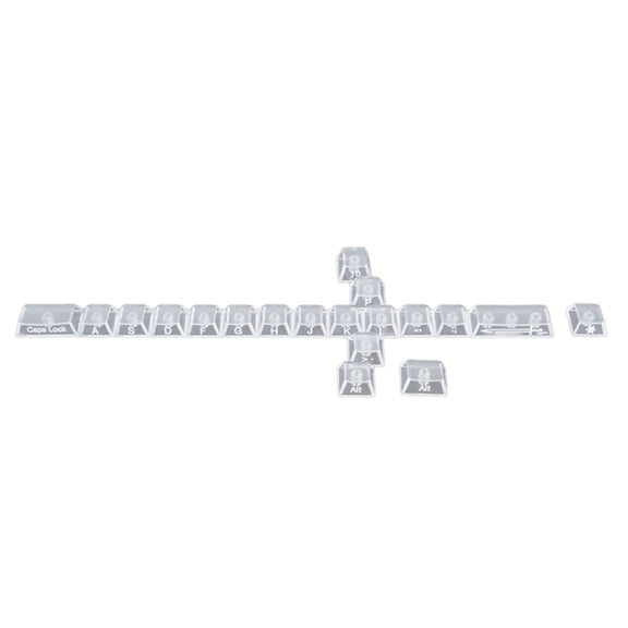 Orignal Height 19-Key Keyboard Keycaps With Side Print Clear And Unique Unique Art