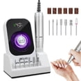 thumbnail interactive-video image 1 of Sentryse Portable Nail Drill Electric File, 40000RPM Professional Rechargeable Nail E-File Machine with Bits & Base for Acrylic Nails Remove Nail Gel Polish Manicure for Salon Home, 1 of 10