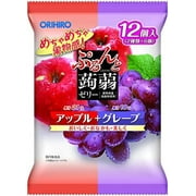 Orihiro Puru Do and Konnyaku Jelly Series (Apple & Grape), 12pc, 1 Bag