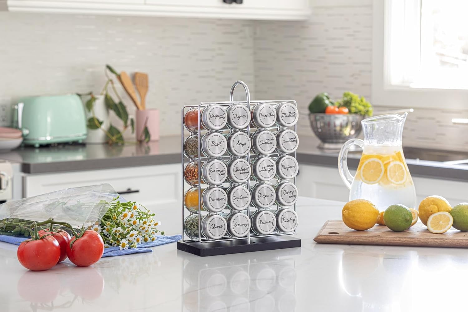 Orii 20 Jar Spice Rack Stainless Steel with Spices Included - Standing ...