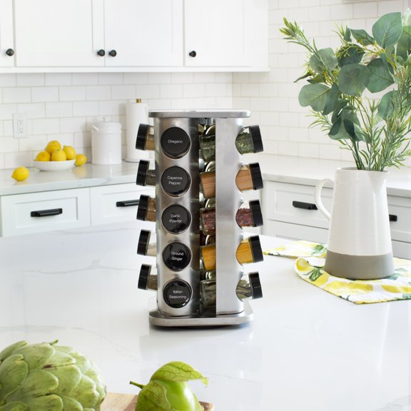 Orii 20 Jar Spice Rack Filled with Spices