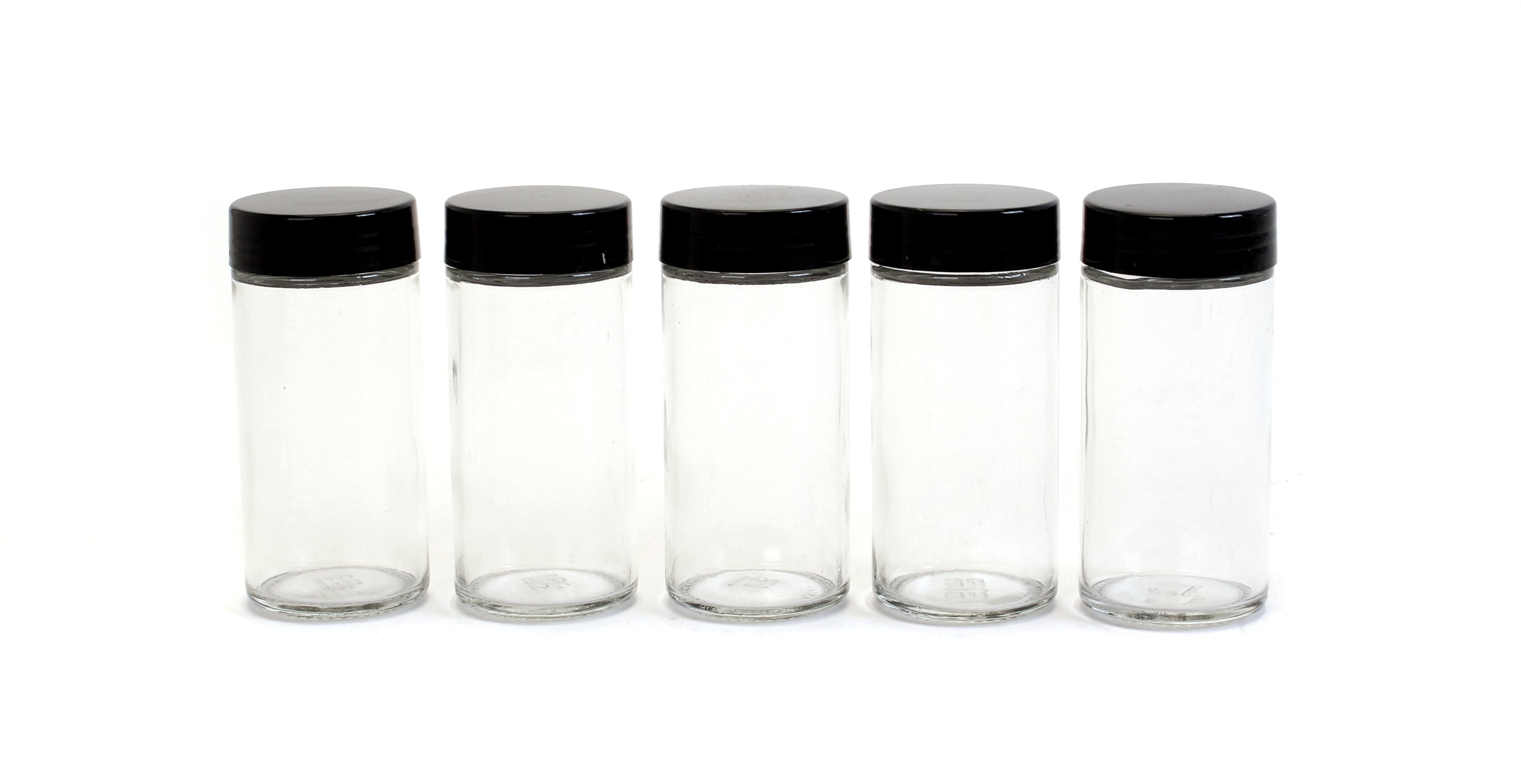 Modern Glass Jar with a Black Metal Lid – Spice It Your Way