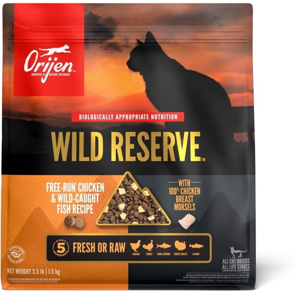 Orijen Grain Free Wild Reserve Chicken Fish Recipe Dry Cat Food