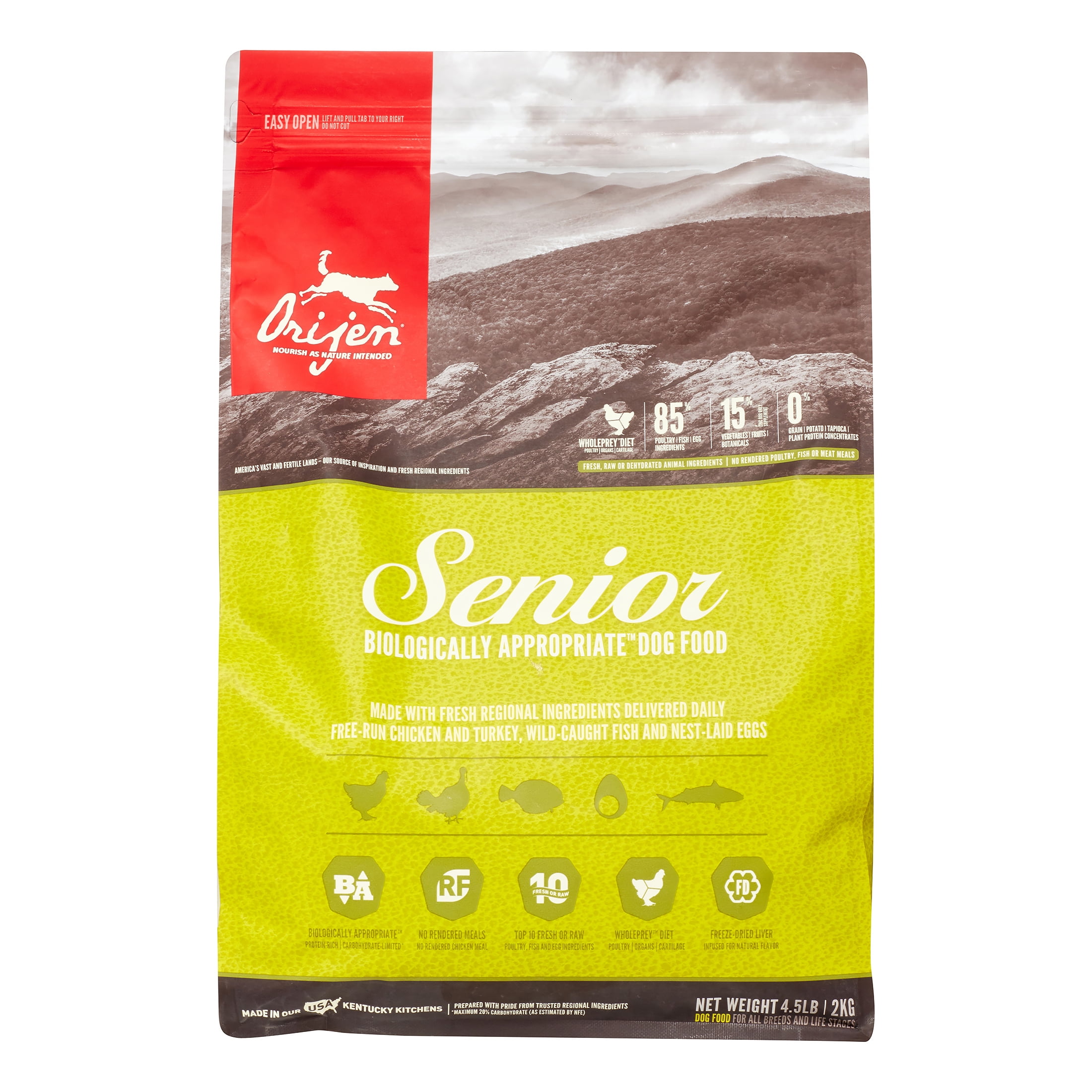 Orijen senior dog food ingredients hot sale