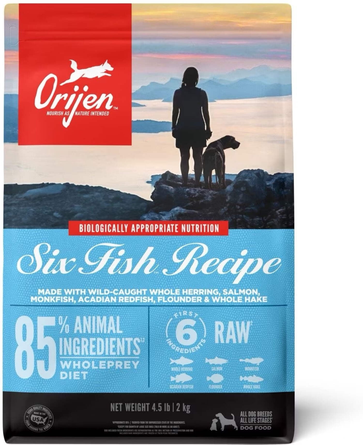 Orijen Six Fish Biologically Appropriate Fresh Fish & Sea Vegetables ...