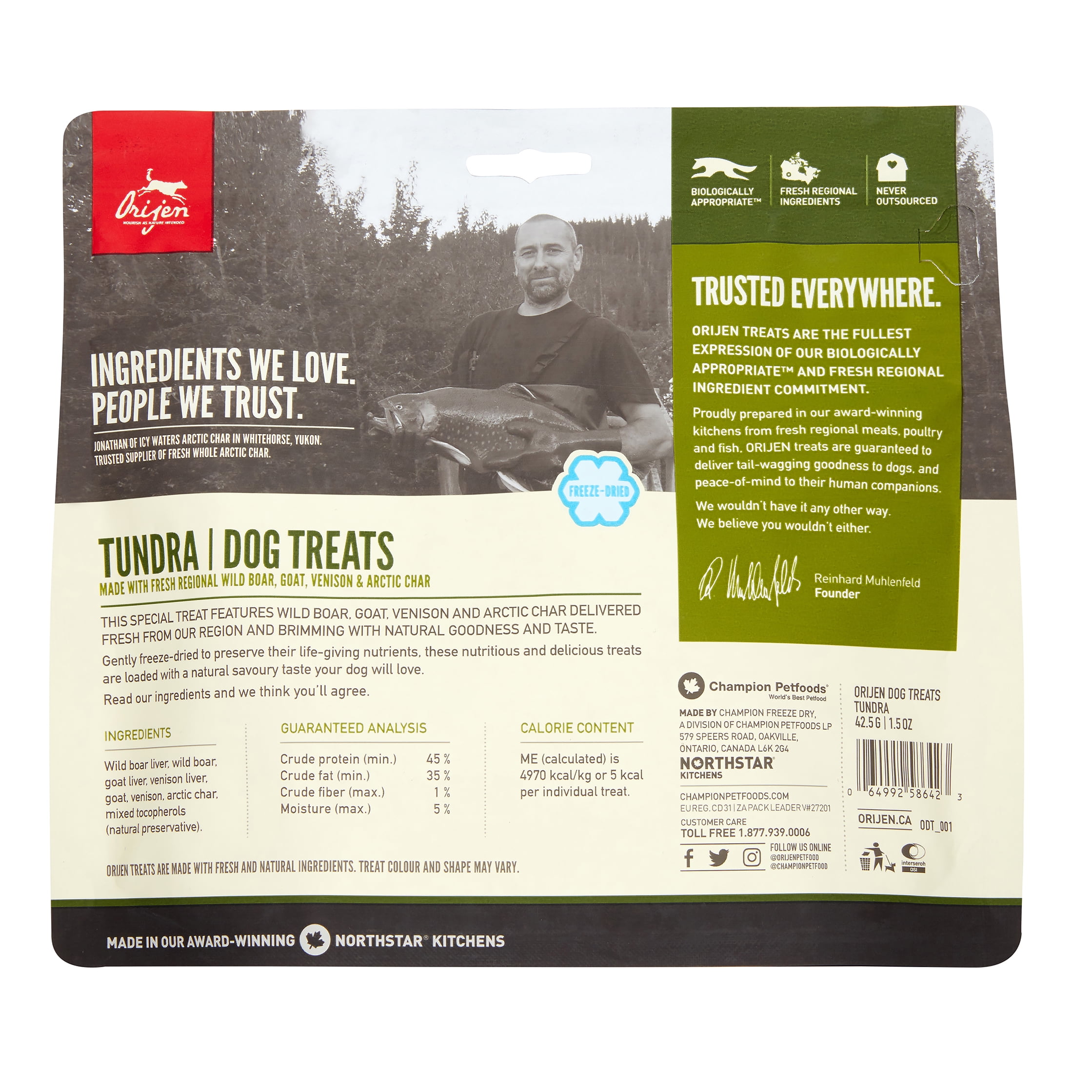 Orijen Tundra Biologically Appropriate Freeze Dried Dog Treats, 1.5 oz
