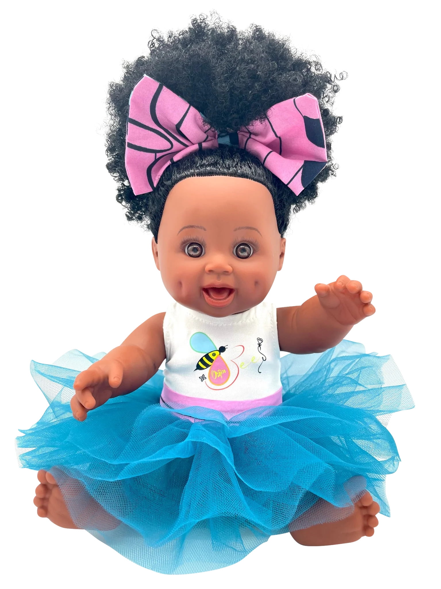 Orijin Bees Positively Puffy 12" Baby Bee Doll - Black Hair with Brown ...