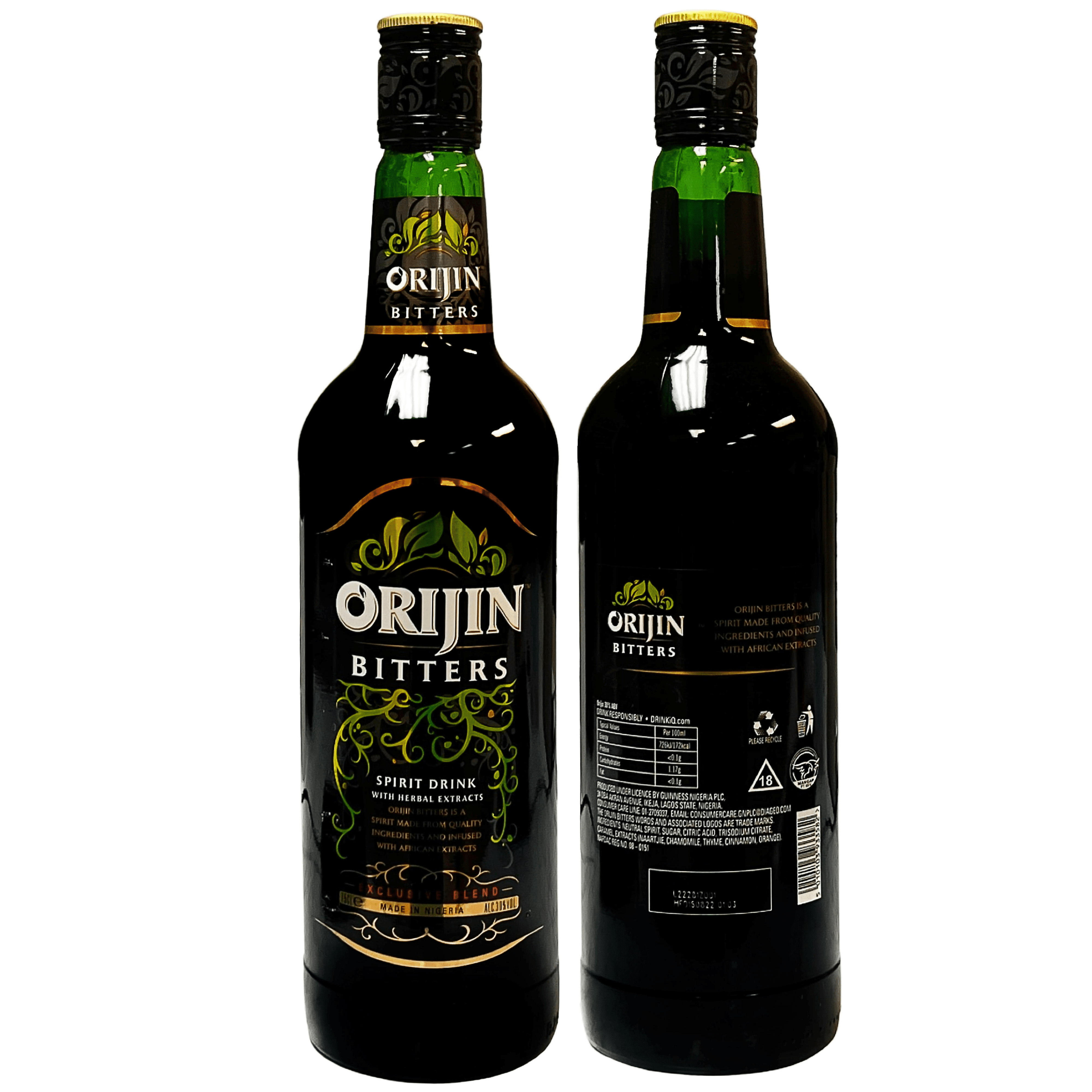 Orijin Bitters Flavored Herbal Extracts Spirit Drink (75CL)