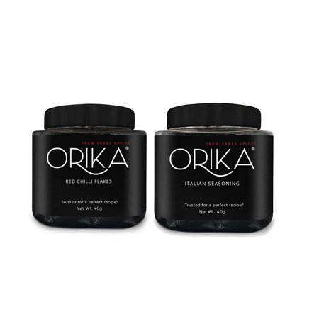 Orika Italian Seasoning & Red Chilli Flakes 40gm, Best Seasoning for Pizza, Pasta, and All Italian Dishes