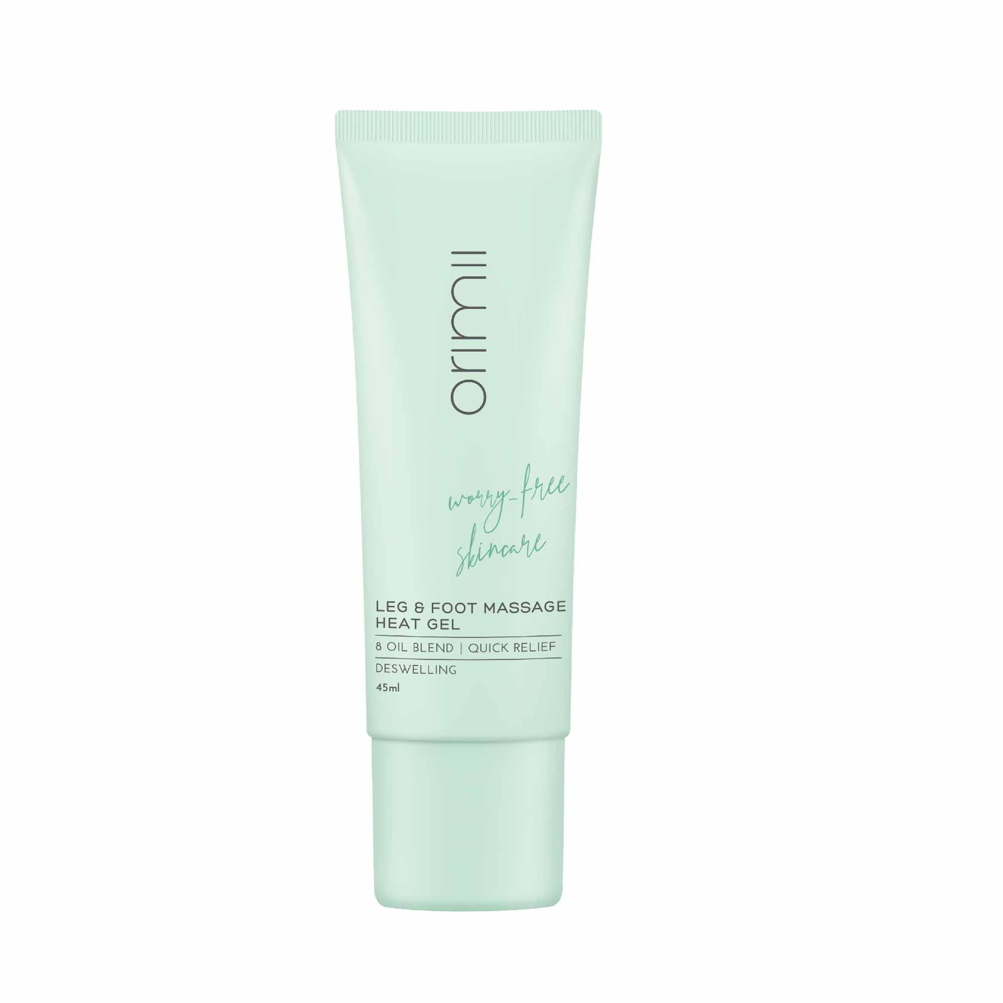 Orimii Leg & Foot Massage Gel, Heat Therapy, 8 Oil Blend, Quick Relief