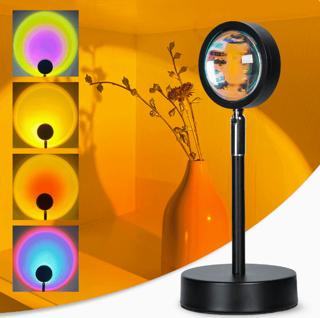 Orimono Elegance LED Projection Lamp - 16-Color Light for Home Decor, Events, Photography