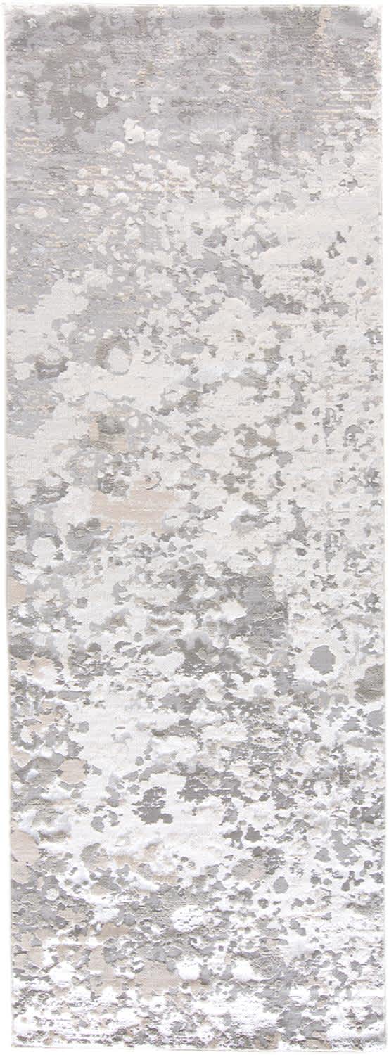 Orin Modern Metallic Fluid Rug, Silver/Ivory Bone, 2ft-10in x 7ft-10in ...