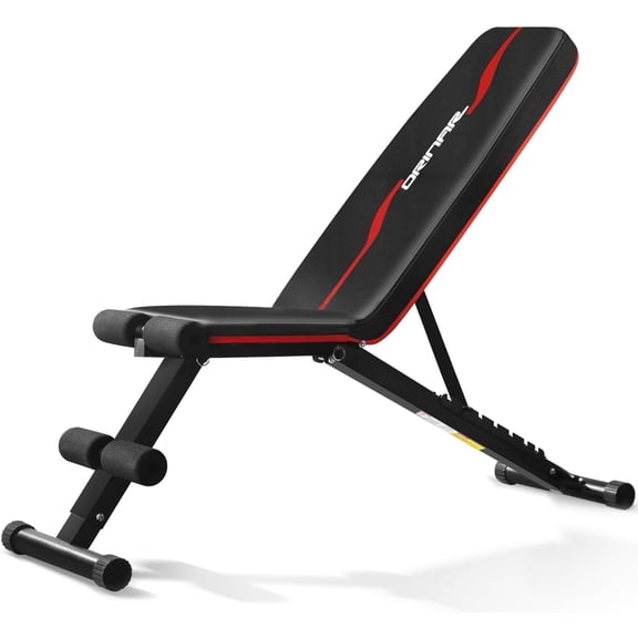 Orinar Adjustable Weight Bench, 880Lbs Bench Press for Full Body Workout, Workout Bench for Home Gym with Barbell Rack, Strength Training Stable Incline Decline Bench with Leg Developer