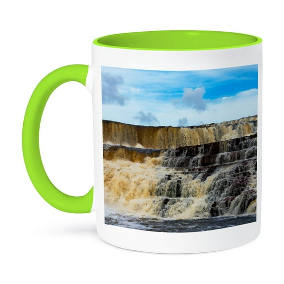 3drose, Orinduik Falls, Guyana, 11oz Two-tone Green Mug