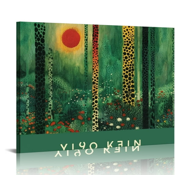 Orinice 3Pcs Framed Yayoi Kusama Wall Art Exhibition Posters Gallery Aesthetic Prints Abstract Vintage Canvas Paintings Wall Decor Pictures for Living room Bedroom Office Home Decoration 20x16in