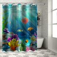 thumbnail image 1 of Orinice  4Pcs Ocean Bathroom Shower Curtain Sets with Rugs, Jellyfish Ocean Corals Bathroom Sets with Shower Curtain and Rugs and Accessories 36x72, 1 of 7