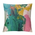 thumbnail image 1 of Orinice Abstract Brush Strokes Graphic Decorative Pillow Cover for Home Couch Living Room Bed Sofa, Durable Cotton Linen Pillow Case 1PC 22x22in, 1 of 5