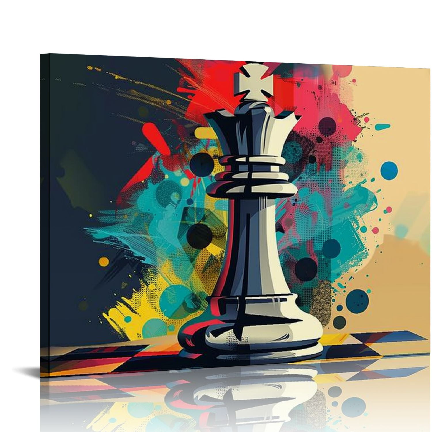 Orinice - Abstract | Chess Piece Decor - Chess Poster - King and Queen ...
