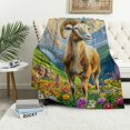 thumbnail image 1 of Orinice Adorable Goat and Wildflowers  Blanket - Soft, Cozy, Lightweight, Fuzzy, and Warm Throw - Perfect for Couch, Bed, Travel, and Outdoor Use - for Men Women Adults Kids  40x50in, 1 of 6