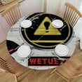 thumbnail image 1 of Orinice Alien Round Table Cover Stain Resistant Washable Indoor Outdoor Tablecloth Kitchen Dining Wedding Parties Picnic Farmhouse 100% Polyester Fiber 38-42, 1 of 8