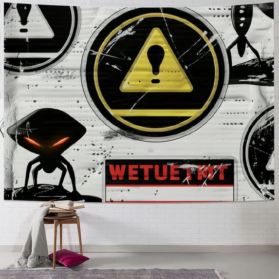 Orinice Alien Tapestry Wall Hanging Unique Style Graphic Tapestries Home Wall Decor Art for Living Room Bedroom Apartment Farmhouse Dorm 40x60inch