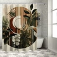 thumbnail image 1 of Orinice Ambesonne Monstera Shower Curtain, Abstract Earth and Neutral Colors Medieval Bohemian Olive Leaf, Fabric Bathroom Decoration Set with Hooks, 69x72, 1 of 7