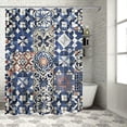 thumbnail image 1 of Orinice Ambesonne Moroccan shower curtain, old cushion style inspired mix Moroccan tiles modern shades art print, fabric fabric bathroom décor 69x72, 1 of 7