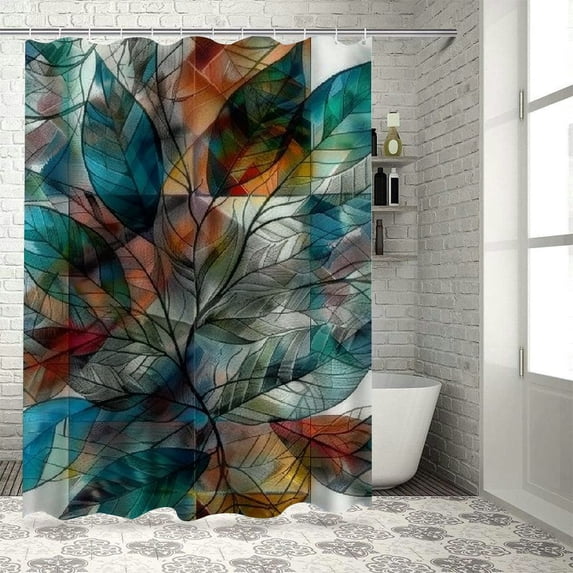 Orinice Ambesonne teal shower curtain, aquamarine tone sunflower and home concept phrase modern country farmhouse, fabric bathroom décor set with hooks, sea foam deep sea green 69x72