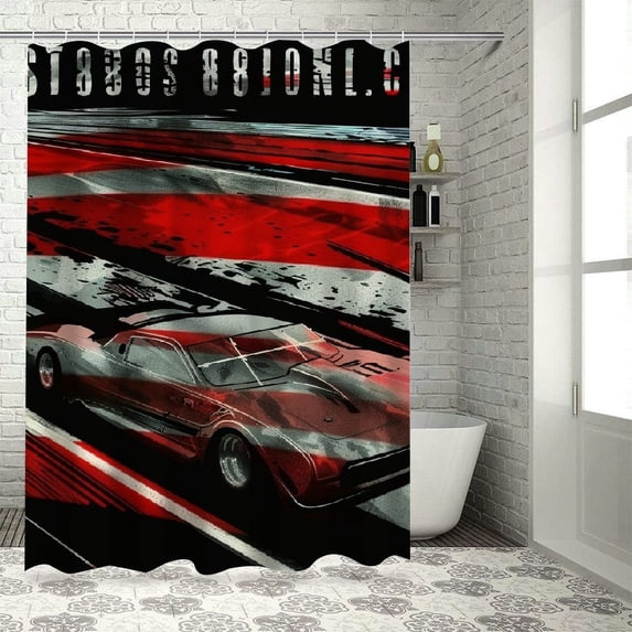 Orinice American Flag Bathroom Decor Set, Colorful Luxurious Graphic Print Polyester Fabric Fashion Shower Curtain with Hooks, 100% Polyester, Waterproof, Home Bathtubs Bathroom Decoration 69x72