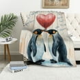 thumbnail image 1 of Orinice Anniversary Blanket - penguins gifts for men and women, romantic wedding gifts for wife/husband/boyfriend/girlfriend, Christmas and Thanksgiving gifts 50x60in, 1 of 6