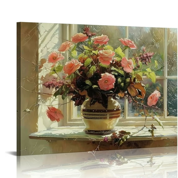 Orinice AnyDesign Spring Flower Gallery Wall Art Prints Set Vintage Oil Painting Floral Posters Retro Paper Wall Arts for Living Room Bedroom ,heet, Multiple Conventional Sizes, Unframed 20x16in