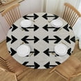 thumbnail image 1 of Orinice Arrows Pattern Screen Print Round Table Cover Stain Resistant Washable Indoor Outdoor Tablecloth Kitchen Dining Wedding Parties Picnic Farmhouse 100% Polyester Fiber 42-46, 1 of 8