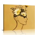 thumbnail image 1 of Orinice Art Wall Art Deco - Abstract silhouette floral modern modern room decor bathroom, bedroom, office, living room, 1 of 6