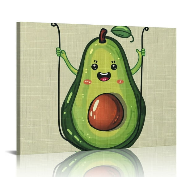 Orinice Avocado Fine Art Aesthetic Poster & Print Wall Painting for Classroom Kitchen Office Farmhouse Bathroom Room Decor Pictures Wall Art Painting Wall Decor for Bathroom Canvas Living Room