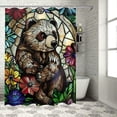 thumbnail image 1 of Orinice Baby Sloth Shower Curtain, Animal Shower Curtain For Bathroom Baby Boys Girls Bathroom Decoration Cartoon Bathroom Accessories Kindergarten Cloth Fabric Bathroom Decoration Set With Hook 36x72, 1 of 7