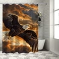 thumbnail image 1 of Orinice Bald Eagle Clouds Sunset Bathroom Decor Set, Colorful Luxurious Graphic Print Polyester Fabric Fashion Shower Curtain with Hooks, Waterproof Washable for Bathroom Decoration 36x72, 1 of 7