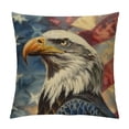 thumbnail image 1 of Orinice Bald Eagle Flag Sky Graphic Decorative Throw Pillow Cover for Home Couch Living Room Bed Sofa 22x22in, 1 of 5