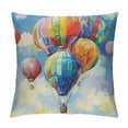 thumbnail image 1 of Orinice Balloons Graphic Decorative Cushion Throw Pillow Cover for Home Couch Living Room Bed Sofa 12x12in, 1 of 5
