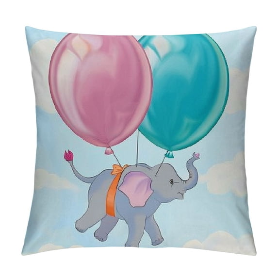 Orinice Balloons Graphic Decorative Men Women Boy Girl Room Cushion Throw Pillow Cover for Home Couch Living Room Bed Sofa Pillowcase 18x18in