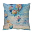 thumbnail image 1 of Orinice Balloons Sky Water Graphic Decorative Pillow Cover for Home Couch Living Room Bed Sofa 18x18in, 1 of 5
