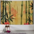 thumbnail image 1 of Orinice Bamboo Red Flowers Leaves Tapestry Wall Hanging Unique Style for Home Decor 60x50inch, 1 of 6