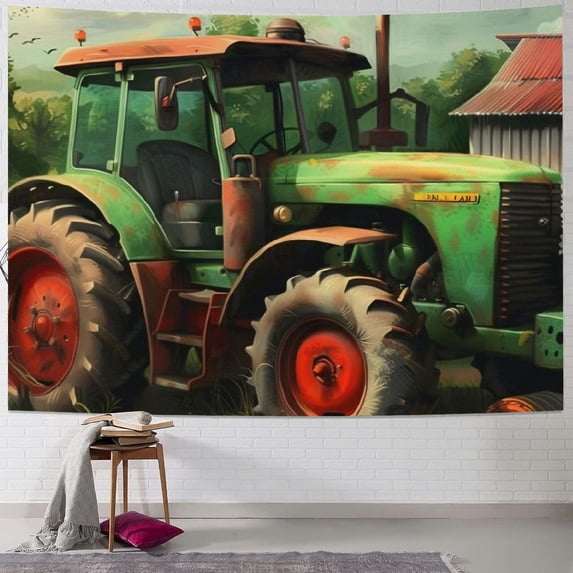 Orinice Barn Red Roof Sots Art Tapestry Wall Hanging Unique Style Graphic Tapestries Home Wall Decor for Living Room Bedroom Apartment Dorm 40x30inch