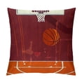 thumbnail image 1 of Orinice Basketball Hoop Court Graphic Decorative Throw Pillow Cover for Home Couch Living Room Bed Sofa - Cotton Linen Pillow Case 1PC 20x20in, 1 of 5