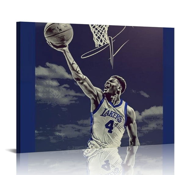 Orinice Basketball Star Anthony Edwards Minimalist Style Poster Art Picture Print Modern Family Office Posters. Unframe 16x12in