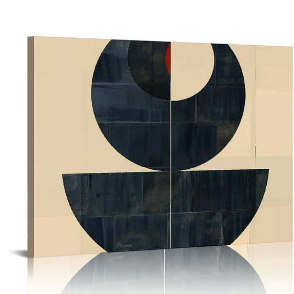 Orinice Bauhaus Aesthetic Room Decor Mid Century Wall Art - Abstract Exhibition Poster Geometric Print Minimalist Decor - Unframed 16x12in